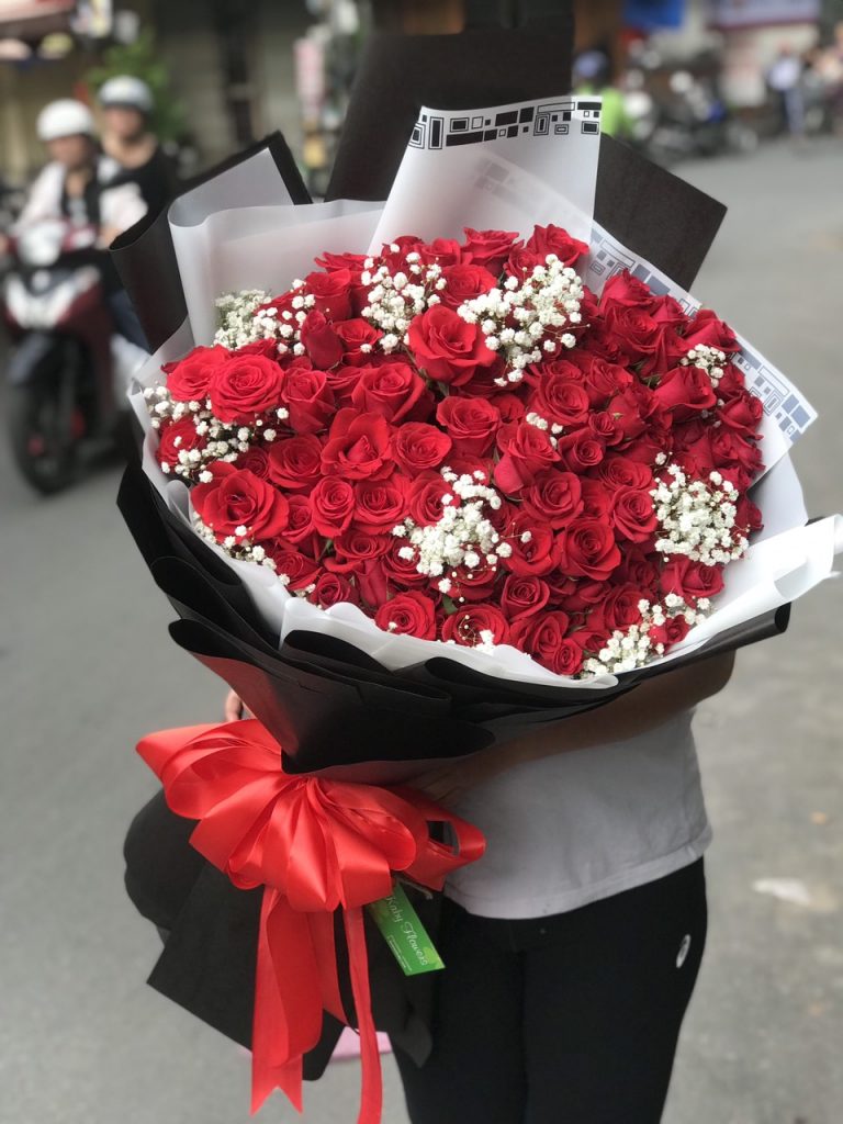 bó hoa hồng valentine